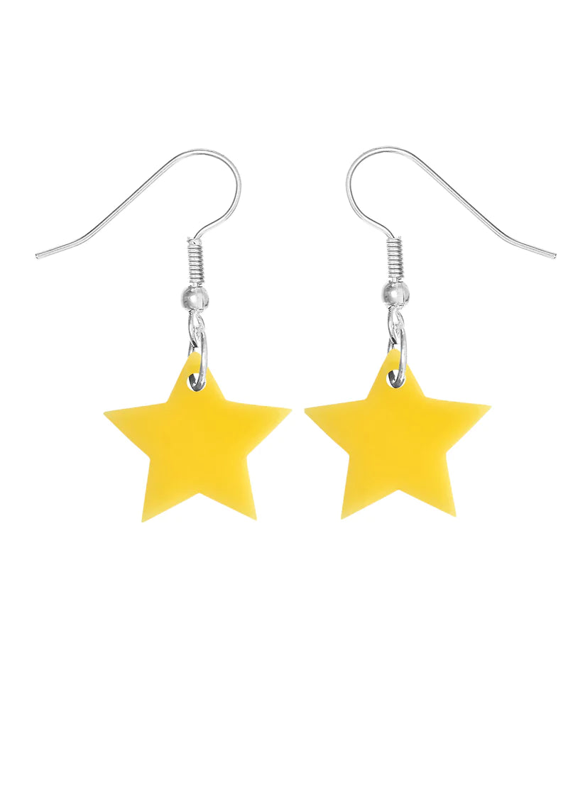 Yellow clearance star earrings