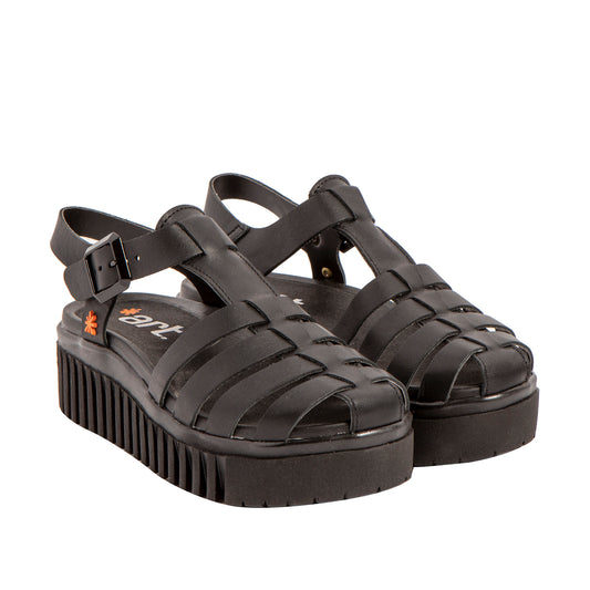 Art 1575 nappa black sandal