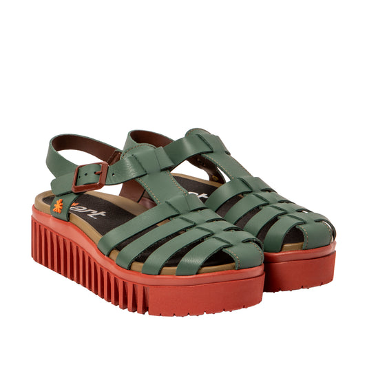 Art 1575 nappa foliage sandal