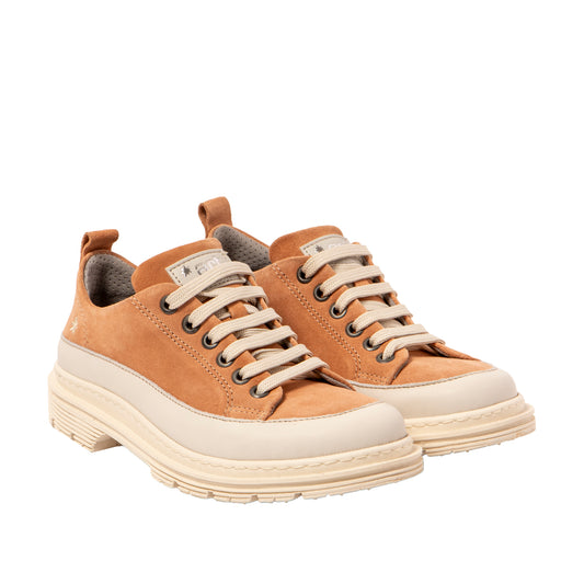 Art 1898s silk suede peach lace up