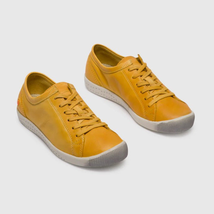 Softinos ISLA washed leather in Yellow