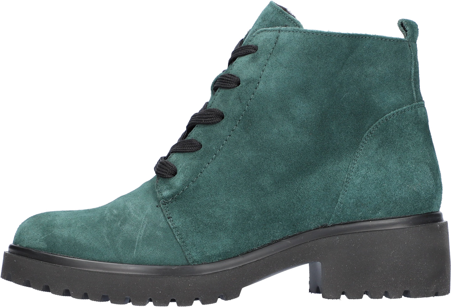 Waldlaufer Green suede zip and lace ankle boot