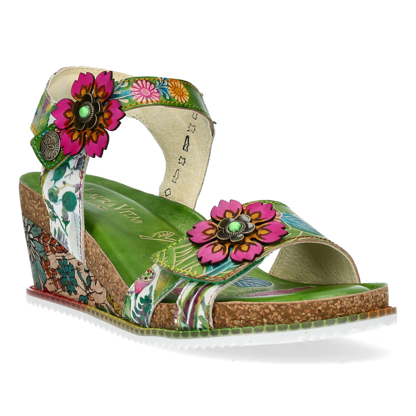 Laura Vita Bonito 13 Green Sandal