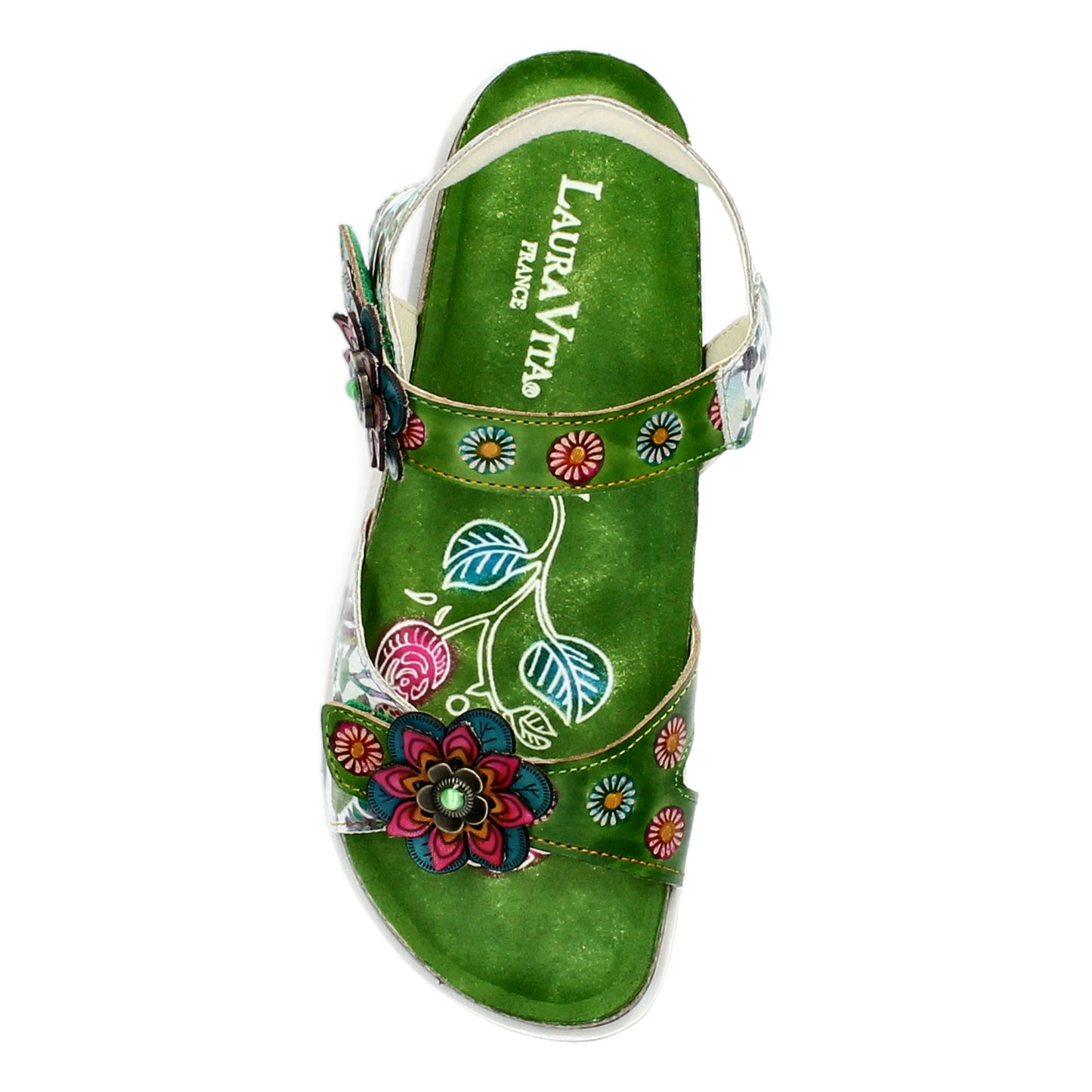 Laura Vita Brcyano 12 Green Sandal