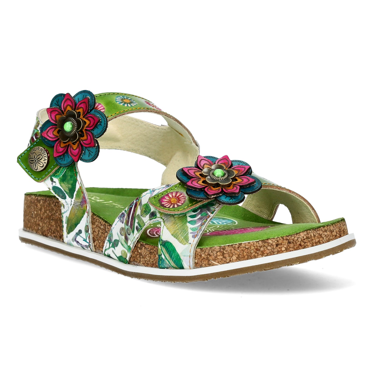 Laura Vita Brcyano 12 Green Sandal