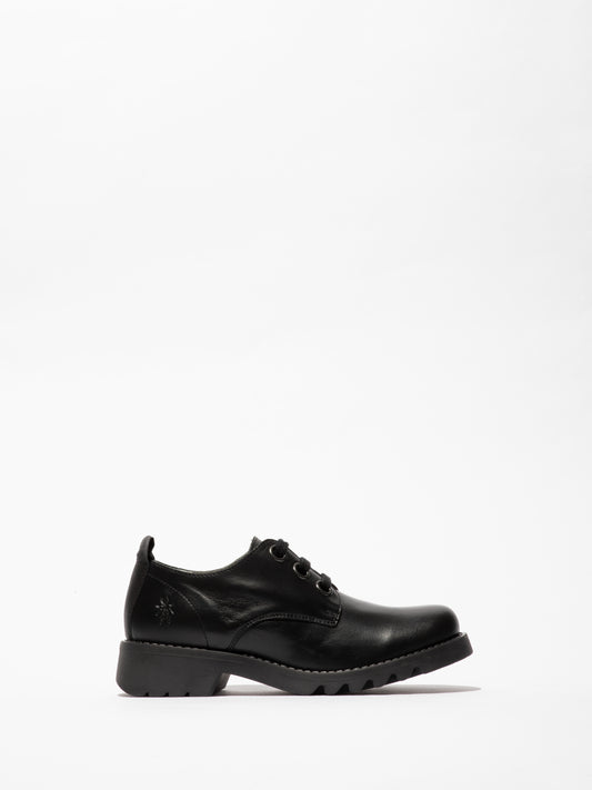 Fly Ruda Black lace up shoe