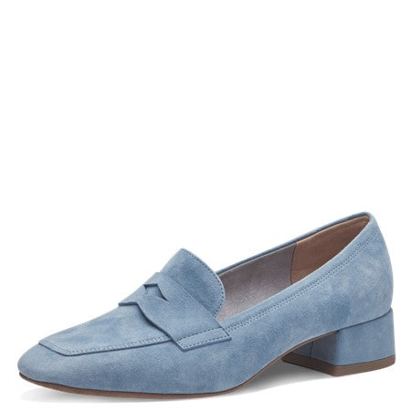 Tamaris Light Blue Low Heeled Shoe