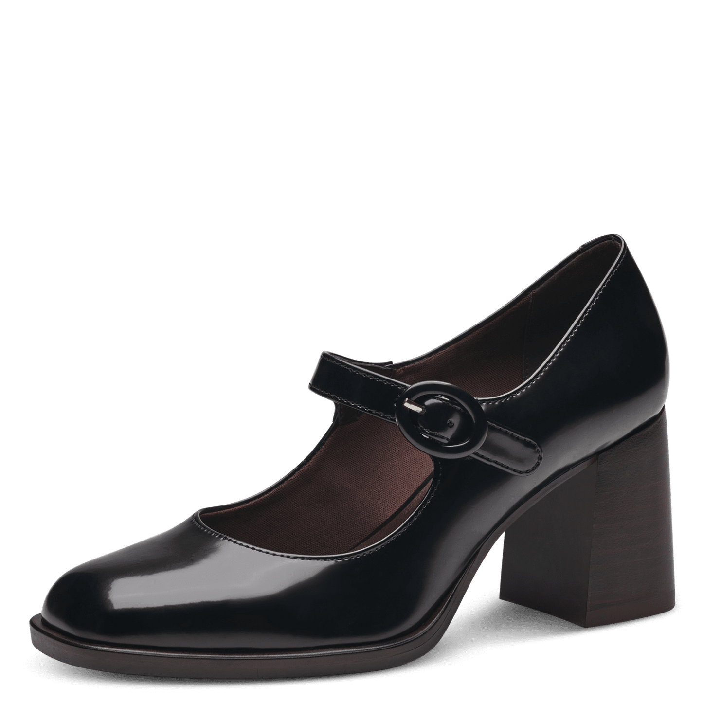 Tamaris 1-24440-41 Vegan black Mary jane heeled shoe