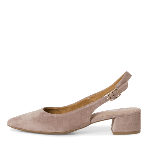 Tamaris 29500 taupe suede sling back