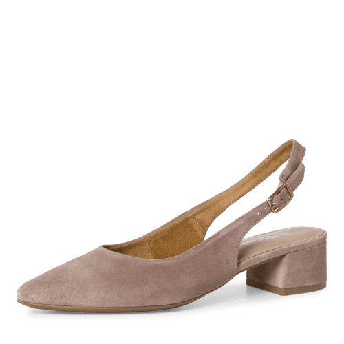 Tamaris 29500 taupe suede sling back