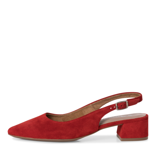 Tamaris 29500 red suede sling back