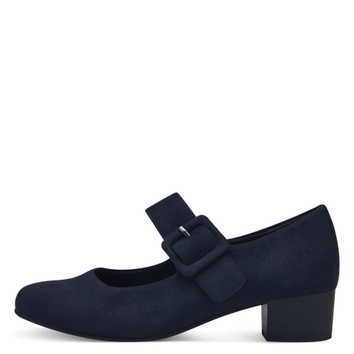 Jana 8-22361 Vegan Navy suede Mary Janes