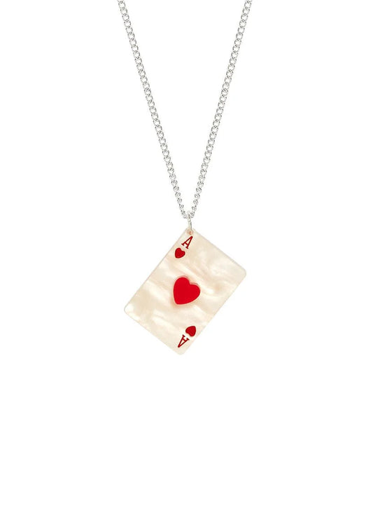 Tatty Devine Ace of Hearts Card necklace