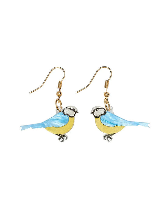 Tatty Devine blue tit earrings