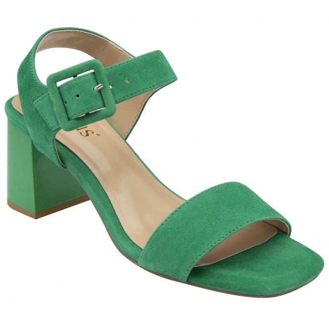 Lotus Norah Green Suede Heeled sandal