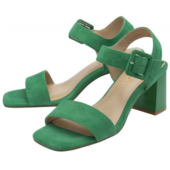 Lotus Norah Green Suede Heeled sandal