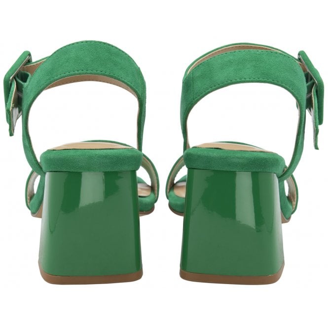 Lotus Norah Green Suede Heeled sandal