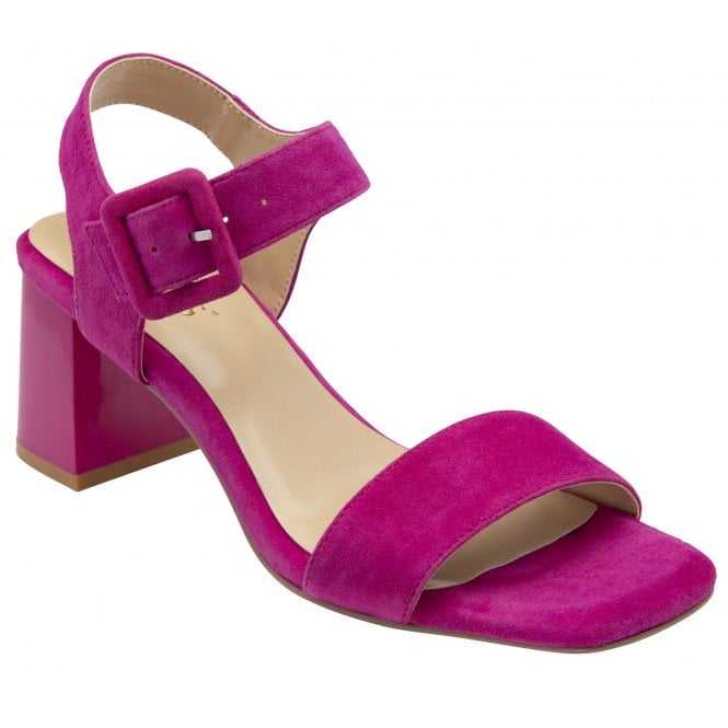 Lotus Norah Pink Suede Heeled Sandal