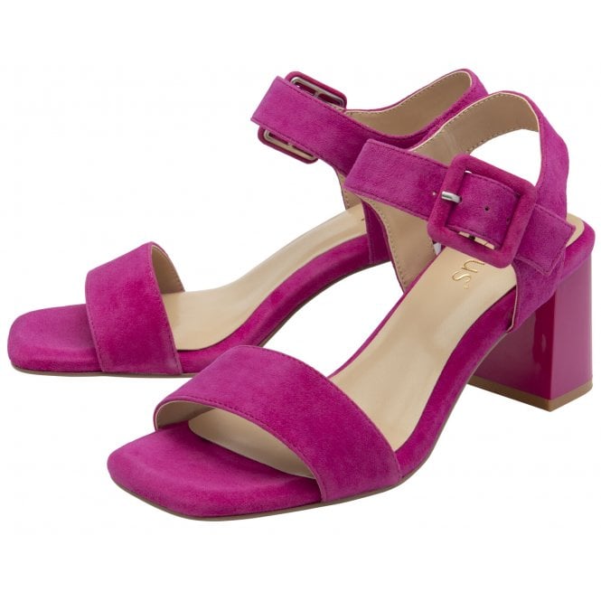 Lotus Norah Pink Suede Heeled Sandal