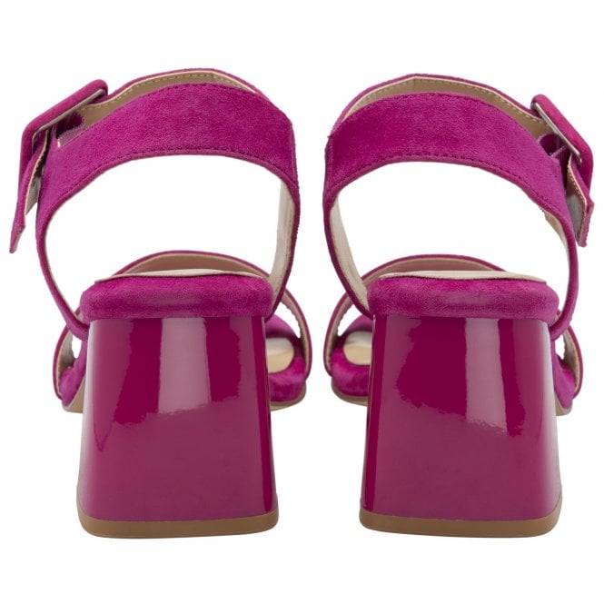 Lotus Norah Pink Suede Heeled Sandal