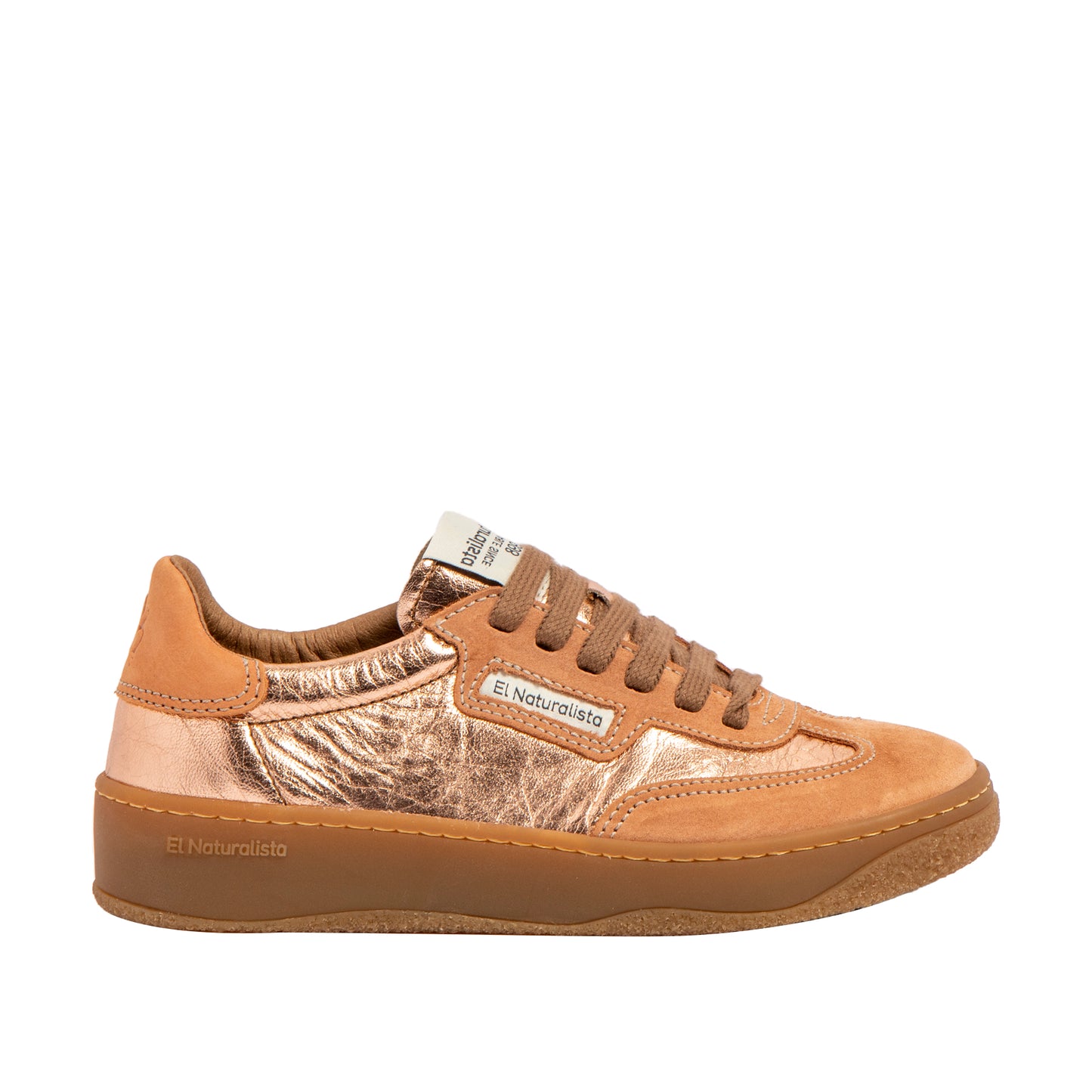 El naturalista N5841 metallic rose leather trainer