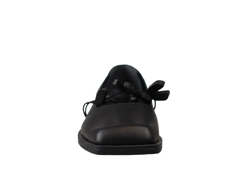 Papucei Hydrus black leather slip on mary jane shoe