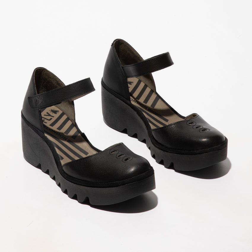 Fly London Biso Sandal Ceralin Black - Imeldas Shoes Norwich