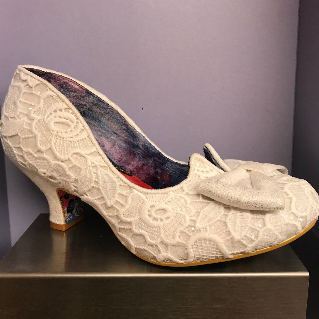 Irregular choice cream store shoes