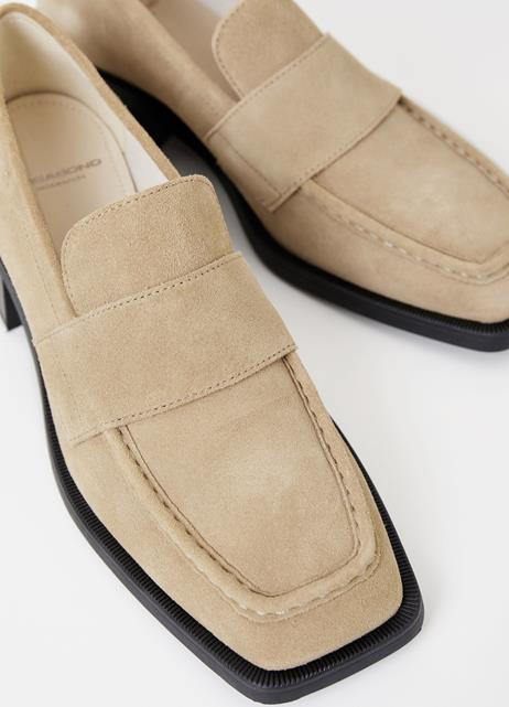 Suede 2024 heeled loafers