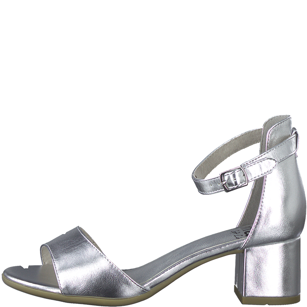 Silver strappy heels hot sale closed toe